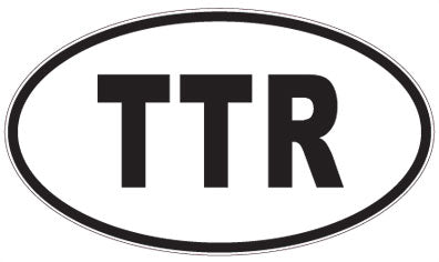 TTR - 3 Letter Initials Oval Magnet