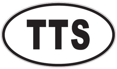 TTS - 3 Letter Initials Oval Magnet