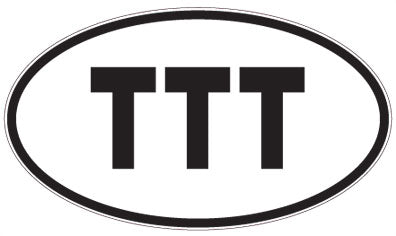 TTT - 3 Letter Initials Oval Magnet