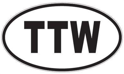 TTW - 3 Letter Initials Oval Magnet