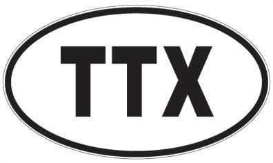 TTX - 3 Letter Initials Oval Magnet