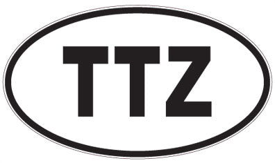 TTZ - 3 Letter Initials Oval Magnet