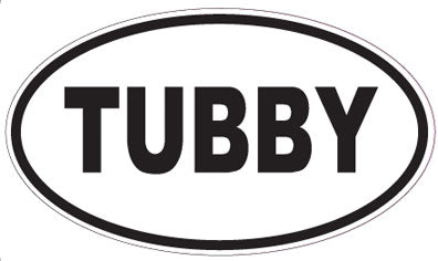 TUBBY - Oval Sticker