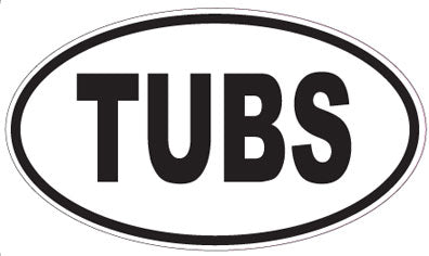 TUBS - Oval Sticker