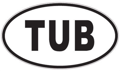 TUB - 3 Letter Initials Oval Magnet