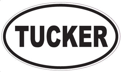 TUCKER - Oval Sticker