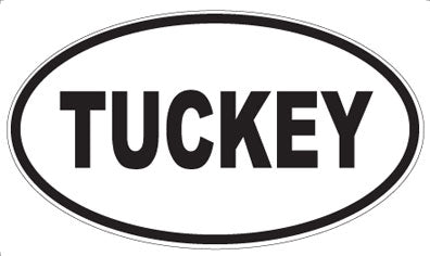 TUCKEY - Oval Sticker