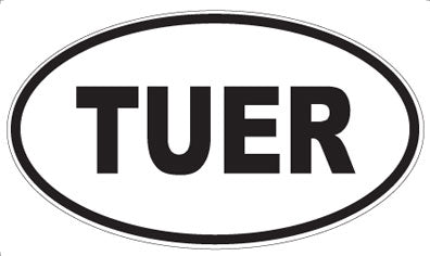 TUER - Oval Sticker
