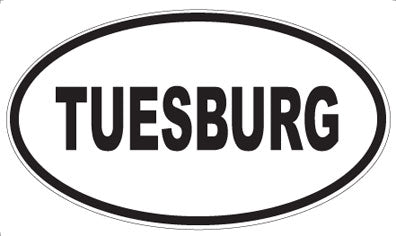 TUESBURG - Oval Sticker