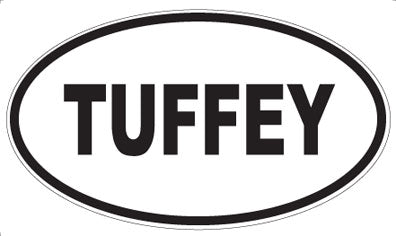 TUFFEY - Oval Sticker