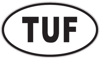 TUF - 3 Letter Initials Oval Magnet