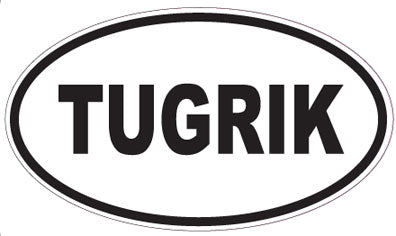 TUGRIK - Oval Sticker