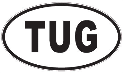 TUG - 3 Letter Initials Oval Magnet