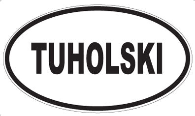 TUHOLSKI - Oval Magnet