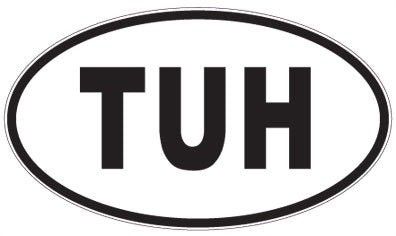 TUH - 3 Letter Initials Oval Magnet