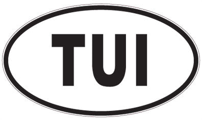 TUI - 3 Letter Initials Oval Magnet