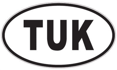 TUK - 3 Letter Initials Oval Magnet