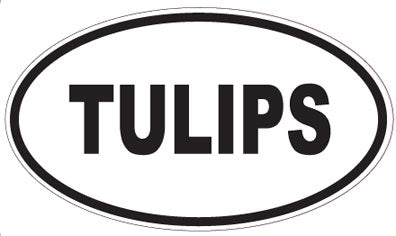 TULIPS - Oval Sticker