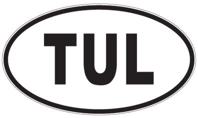 TUL - 3 Letter Initials Oval Magnet
