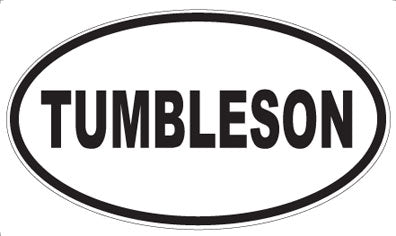 TUMBLESON - Oval Sticker