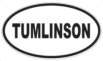 TUMLINSON - Oval Magnet