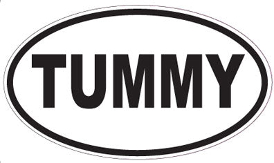 TUMMY - Oval Sticker