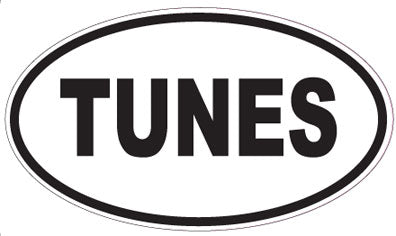 TUNES - Oval Magnet