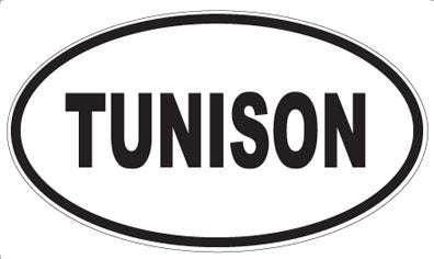 TUNISON - Oval Sticker