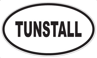 TUNSTALL - Oval Sticker