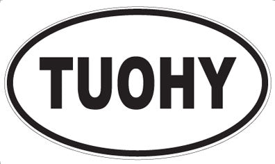 TUOHY - Oval Magnet