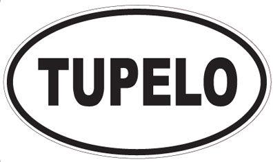 TUPELO - Oval Sticker