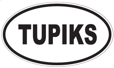 TUPIKS - Oval Sticker