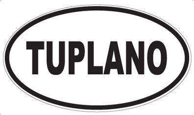 TUPLANO - Oval Sticker
