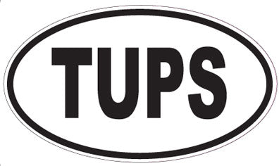 TUPS - Oval Sticker