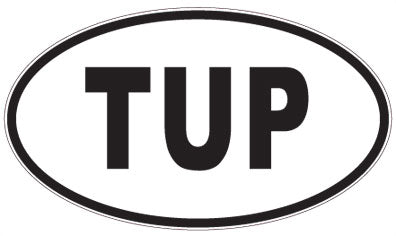 TUP - 3 Letter Initials Oval Magnet