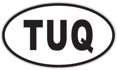 TUQ - 3 Letter Initials Oval Magnet