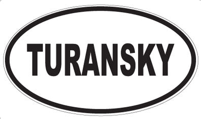 TURANSKY - Oval Sticker