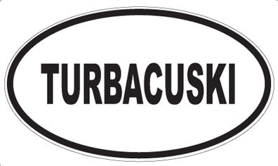TURBACUSKI - Oval Sticker