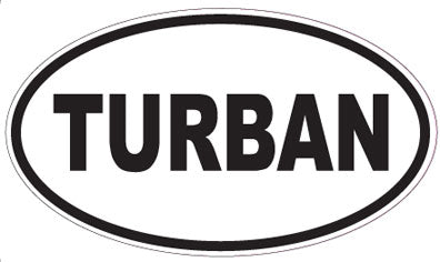TURBAN - Oval Sticker