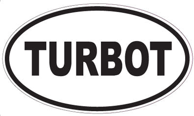 TURBOT - Oval Sticker
