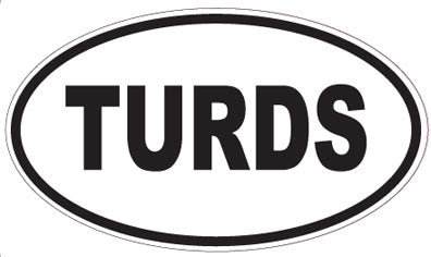 TURDS - Oval Sticker