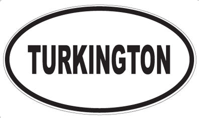 TURKINGTON - Oval Sticker