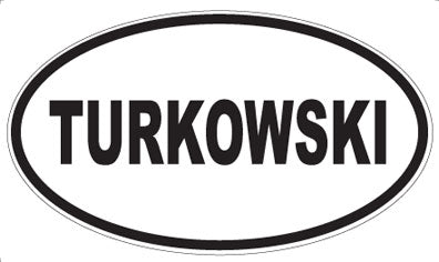 TURKOWSKI - Oval Sticker