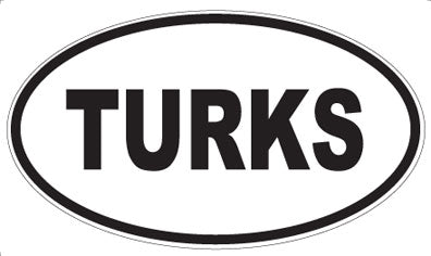 TURKS - Oval Sticker