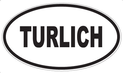 TURLICH - Oval Sticker