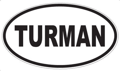 TURMAN - Oval Sticker