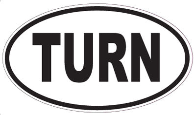 TURN - Oval Sticker