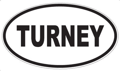 TURNEY - Oval Sticker