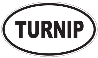 TURNIP - Oval Sticker
