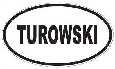 TUROWSKI - Oval Sticker